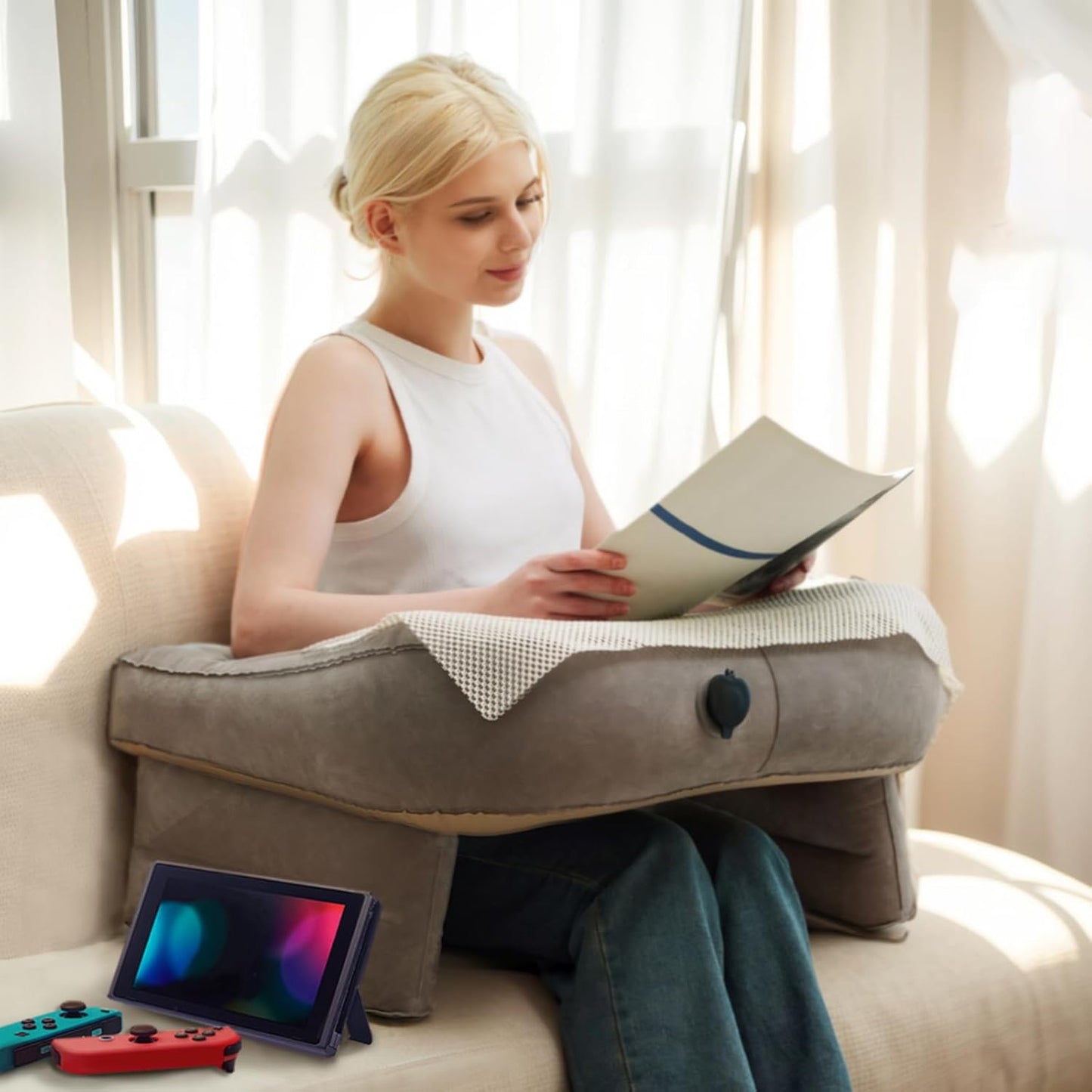 Adjustable Lap Desk Pillow - Comfort & Support