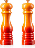 Le Creuset Salt and Pepper Mill Set 8-Inch, Flame - Classic Kitchen