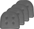 Sweet Home Collection Memory Foam Chair Cushion Pads - Tufted U-Shaped