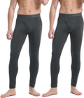 Men's Heavyweight Thermal Underwear Long Johns Bottoms - 2 Pair Warm