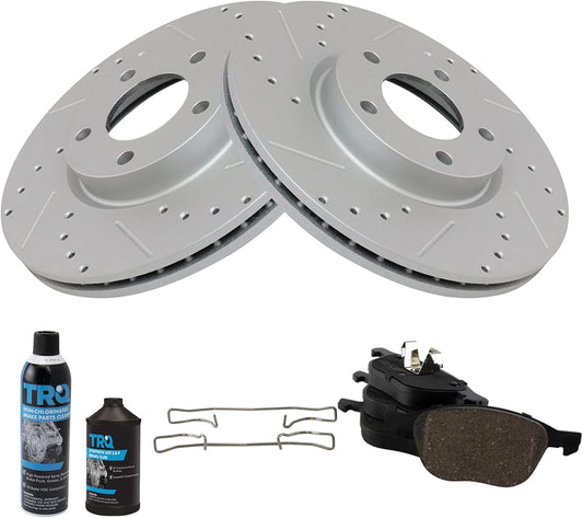 TRQ Front Performance Brake Pad & Rotor Kit for Mazda 3 & 5