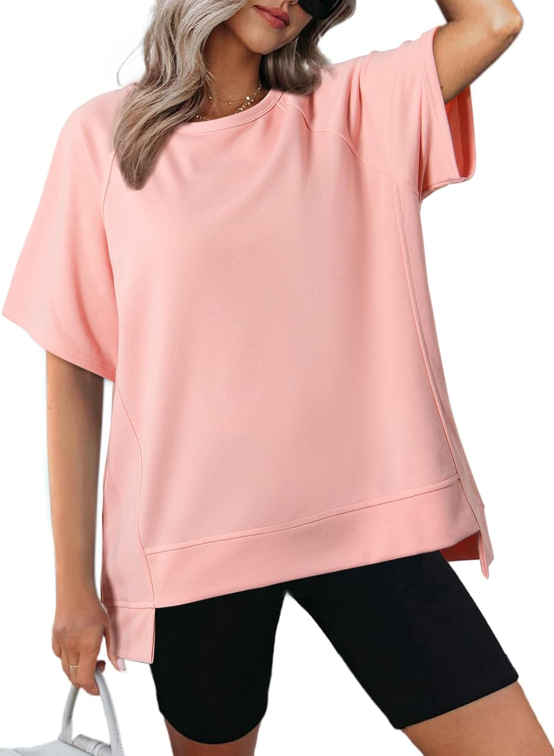 Dokotoo Oversized Crewneck Tee - Lightweight & Loose