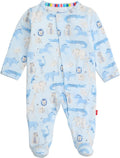 Magnetic Me Boys Modal Magnetic Baby Footie Pajamas - Easy Night cold