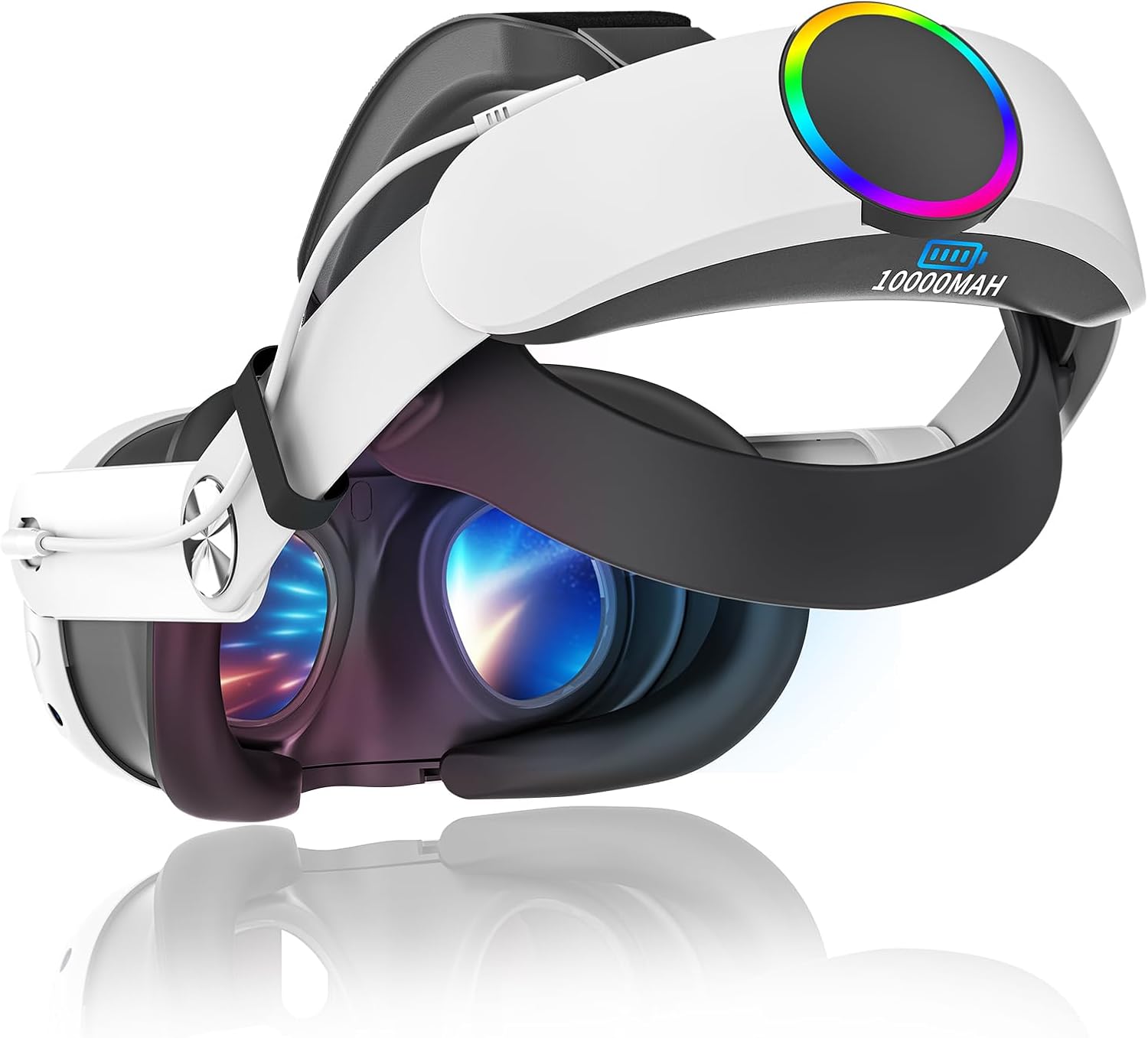 Quest 3/Quest 3S Battery Head Strap with RGB Lights for Comfort