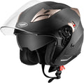 Open Face Motorcycle Helmet for Men and Women - Dual Visor DOT