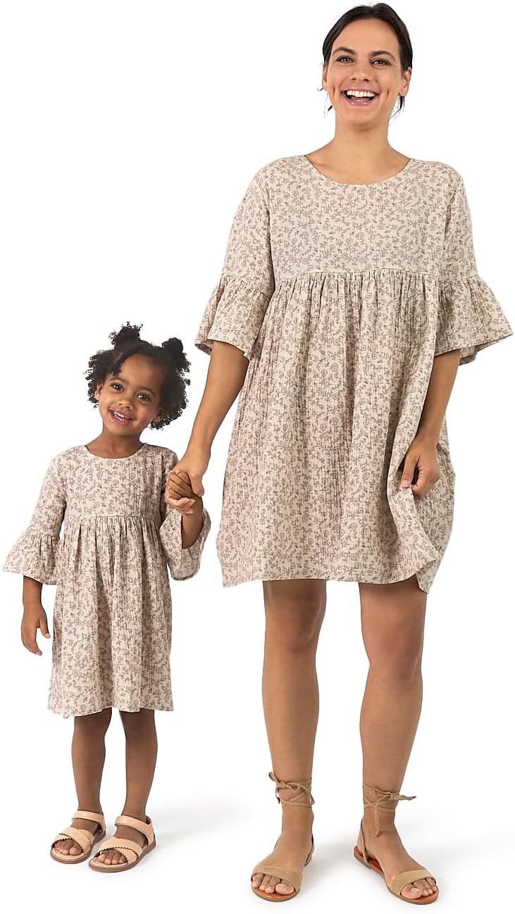 Modern Moments Baby Girls' Mommy and Me Gauze Dress Set