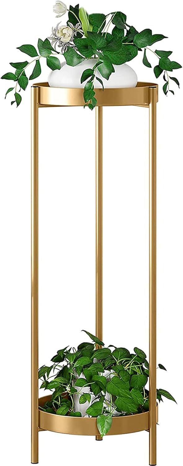 30 Plant Stand, 2 Tier Metal Flower Holder for Indoor Outdoor