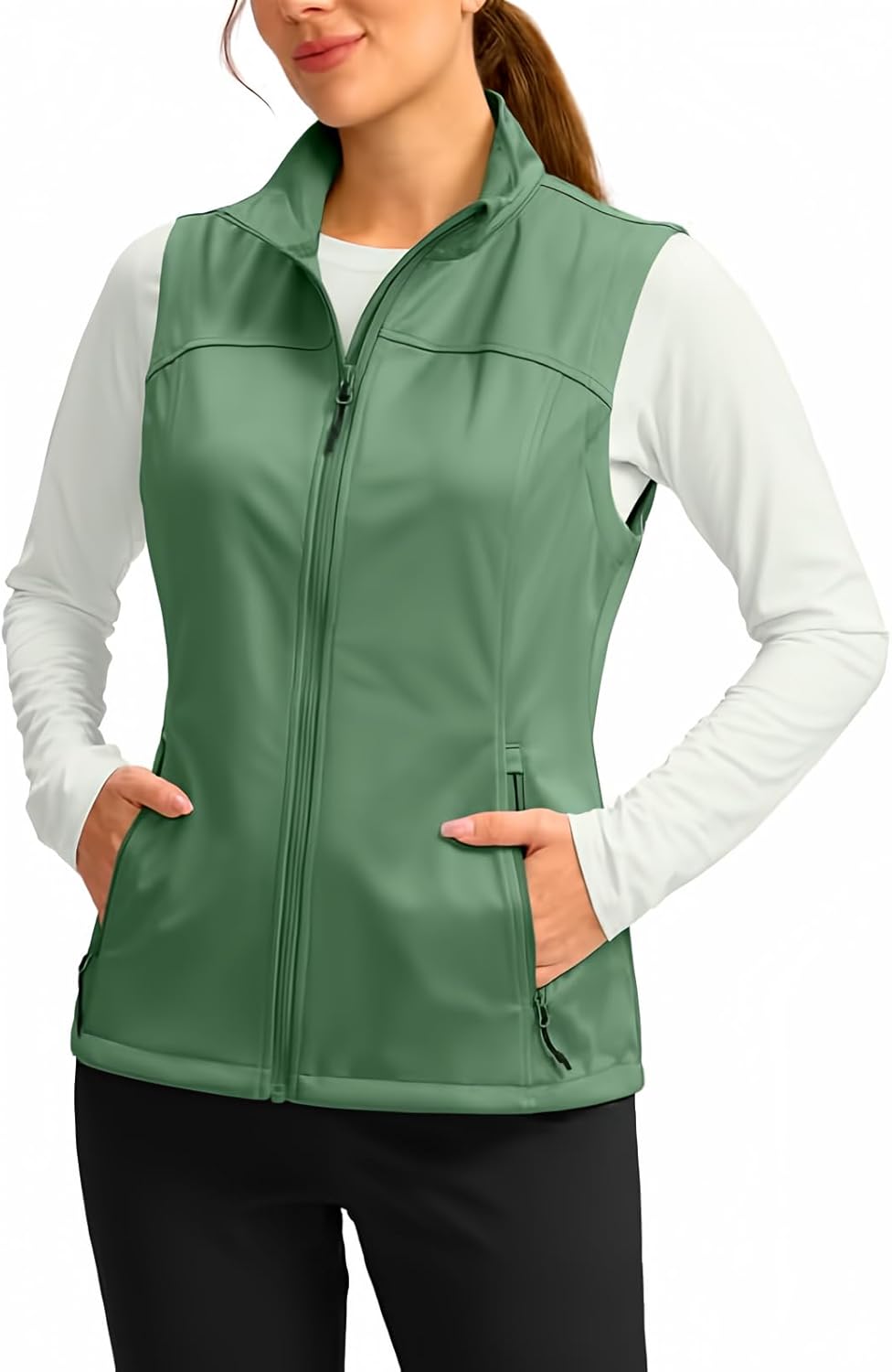 Soothfeel Women's Vest Lightweight Softshell Jacket for Outdoor Use