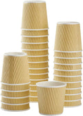 Karat Coffee Hot Cups 4oz Kraft Ripple Disposable Paper Cups - Small