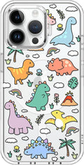 MOSNOVO Case for iPhone 14 Pro Max - Clear Dinosaur Land, Tough