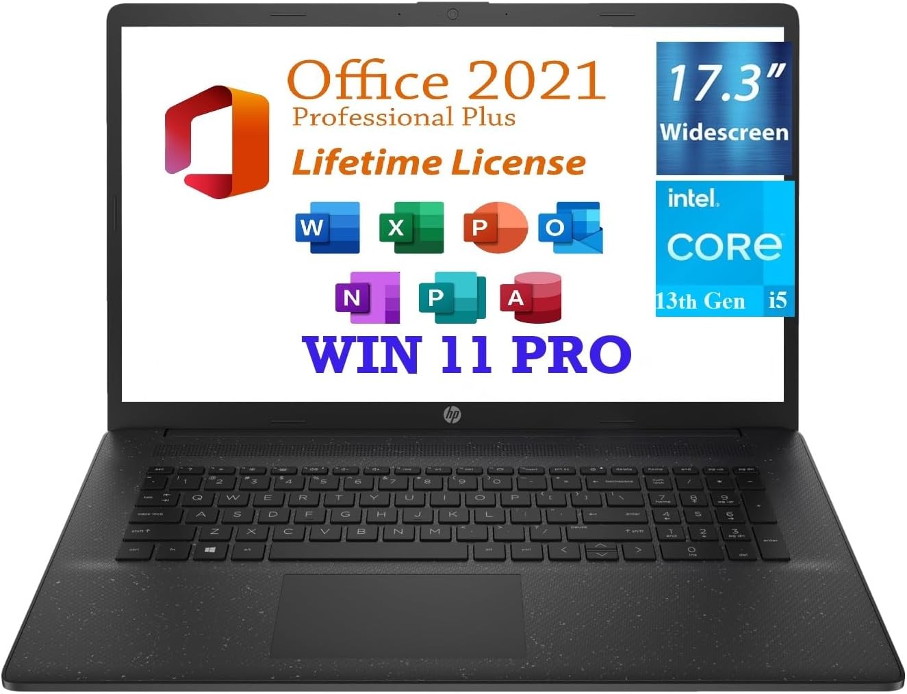 HP 17.3 HD+ Business Laptop with 13th Gen Intel Core i5