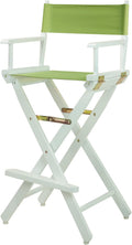 Casual Home Director's Chair with Lime Green Canvas for Comfort