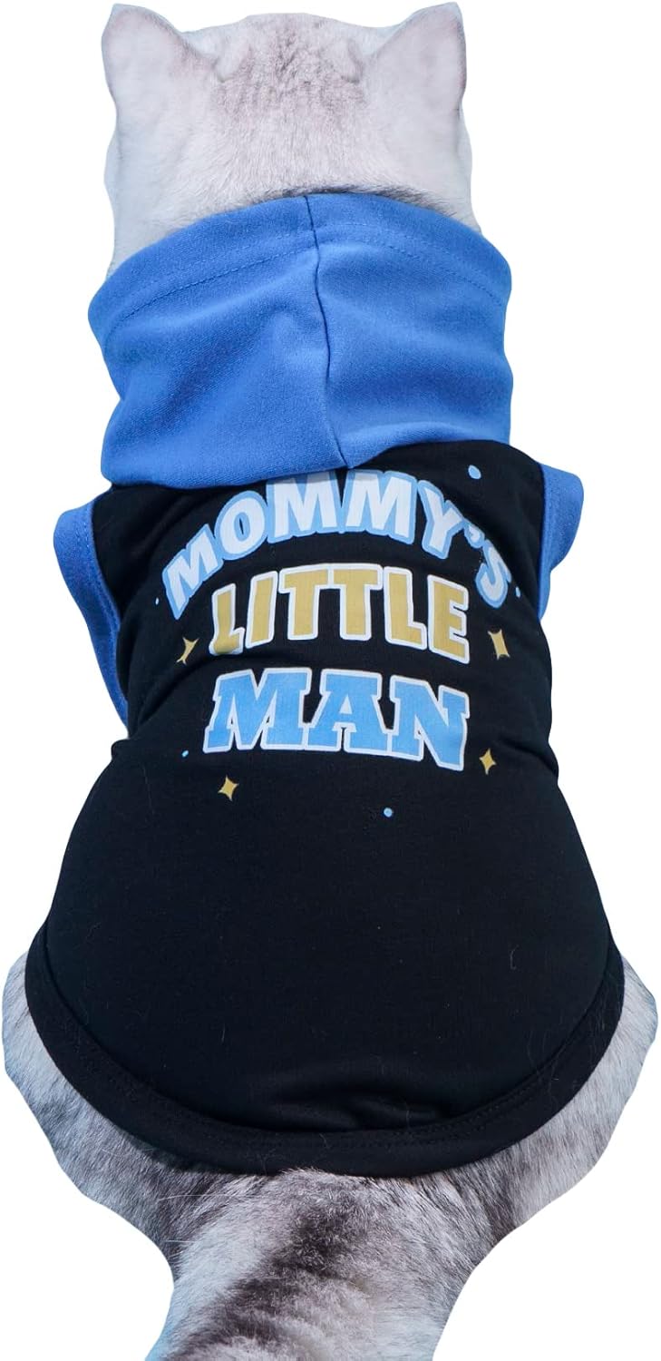 Stretchy Mom Boy Dog Hoodie Blue L