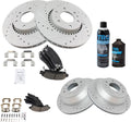 TRQ Front & Rear Brake Pad & Rotor Kit Premium G-Coated - Performance