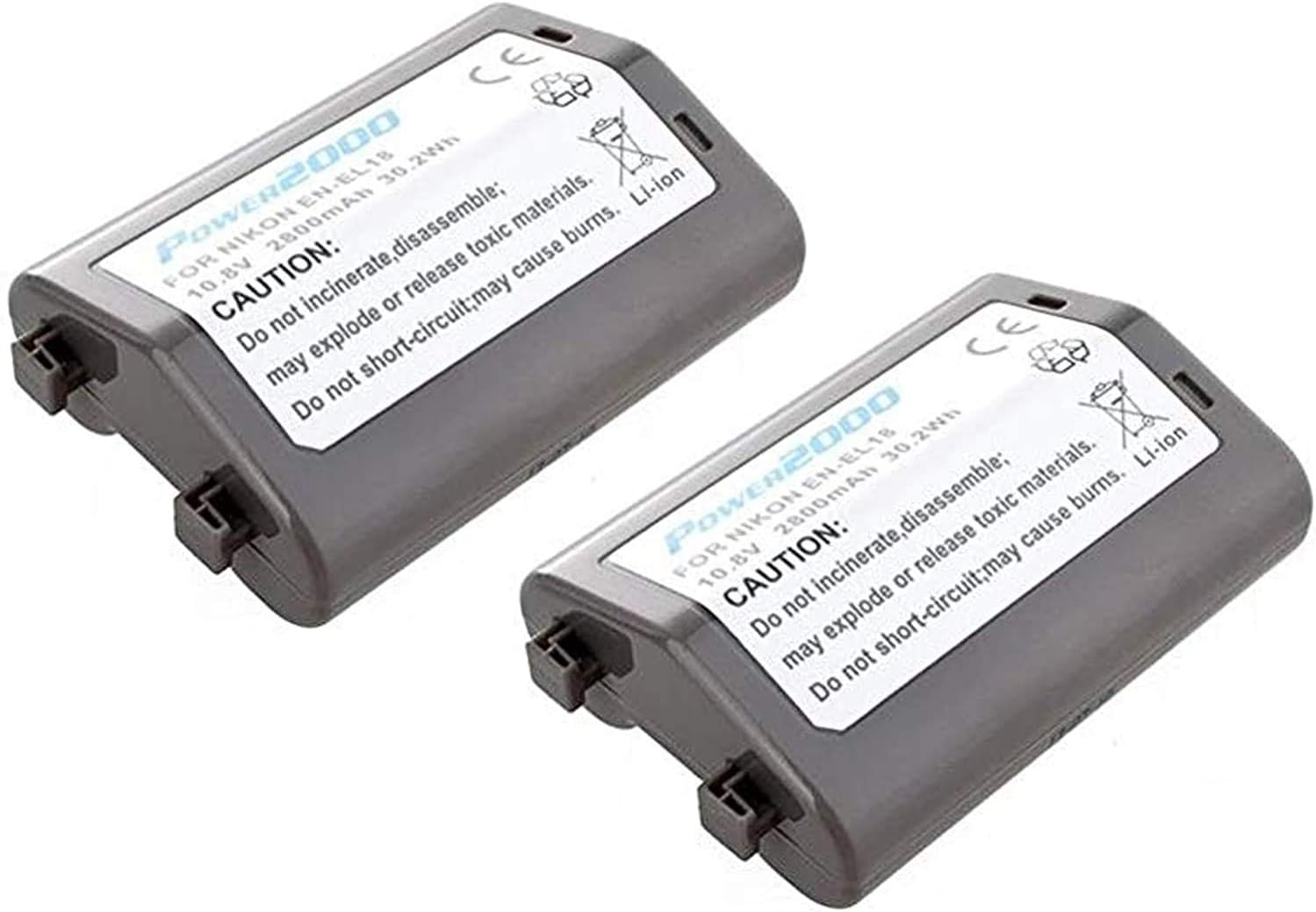 High Capacity Nikon EN-EL18 Batteries for D4, D4S, D5 Cameras