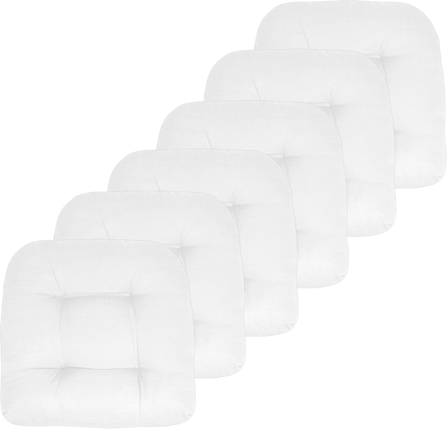 Sweet Home Collection Patio Cushions for Outdoor Chairs 6 Pack
