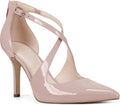 Minshluu Womens Pumps High Heels Pointed Toe Crossed Strap D'Orsay go
