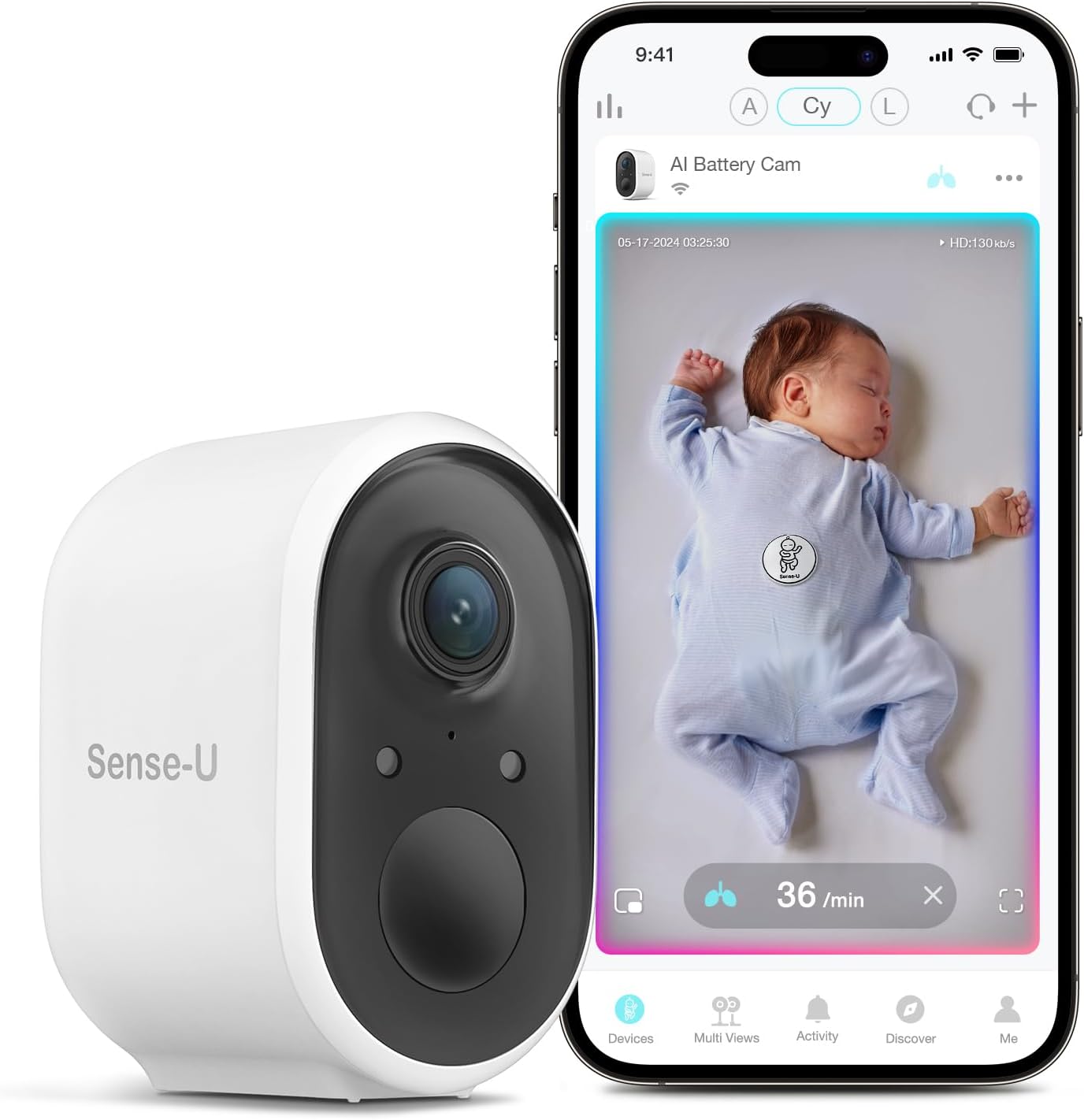 Sense-U Smart Baby Monitor: Sleep Detection & Security