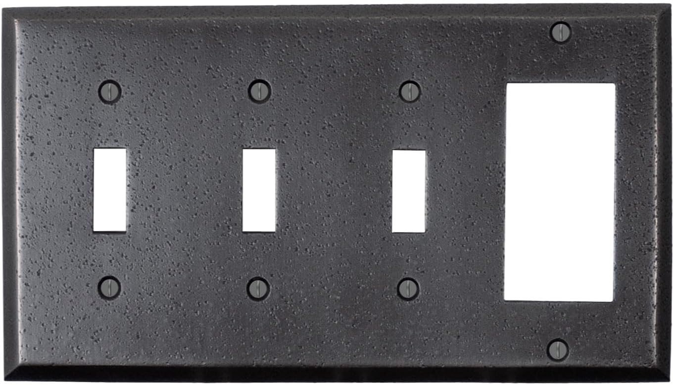 Switch Hits Distressed Antique Bronze Outlet Wall Plate Cover