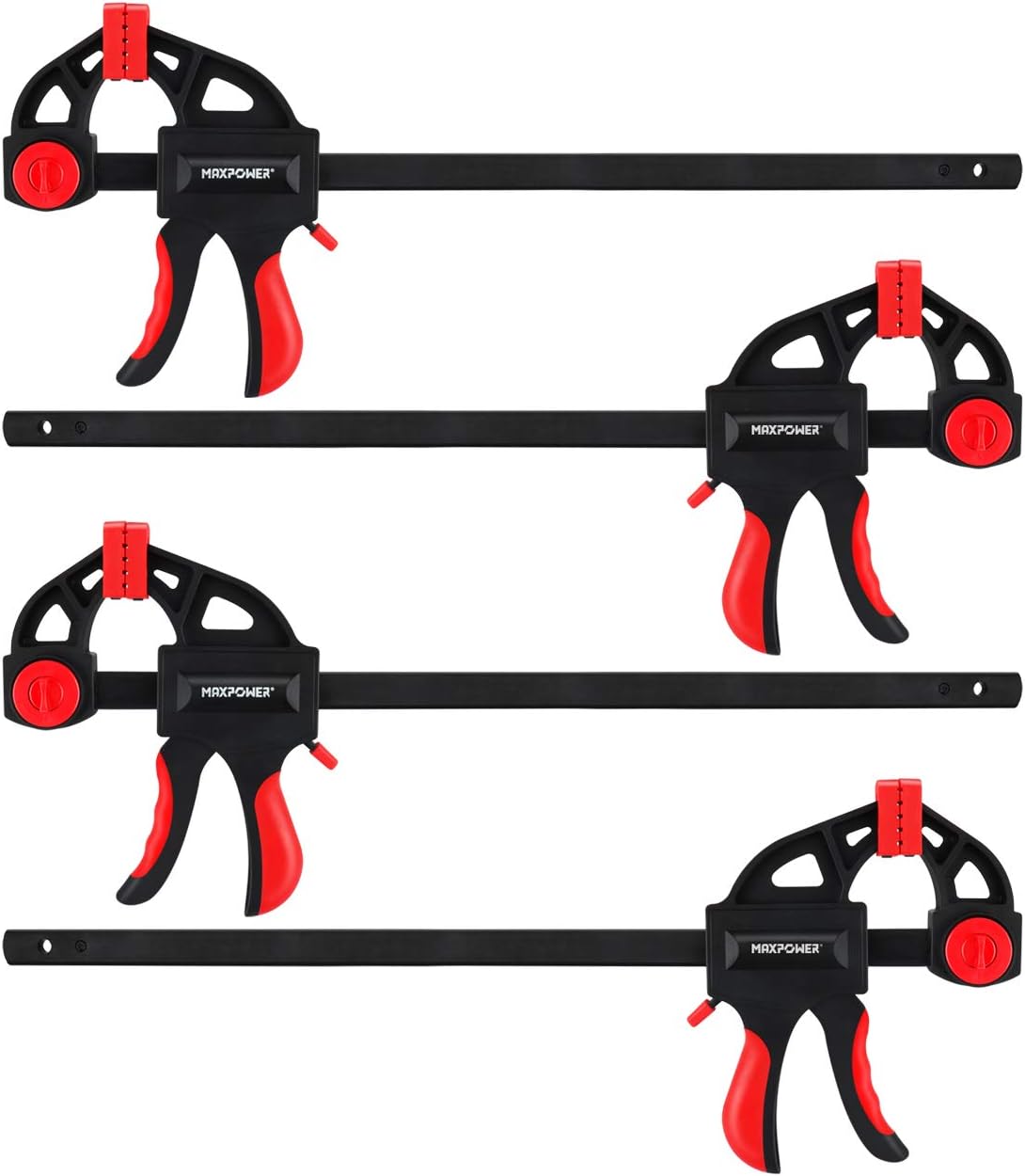 MAXPOWER 12 inch Bar Clamp and 19 inch Spreader Set for Woodworking