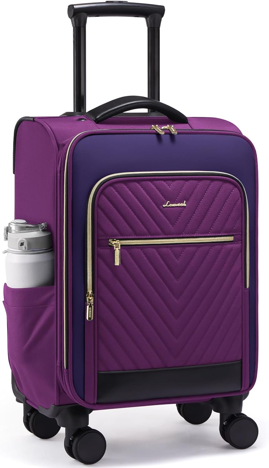 LOVEVOOK 20 Inch Carry On Luggage with TSA Lock for Women