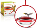 Hummingbird Feeder for Outdoors Hanging - Durable Glass Bowl Feeder