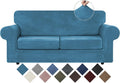 Velvet Couch Covers for 2 Cushion Sofa - Stretch Plush Protector