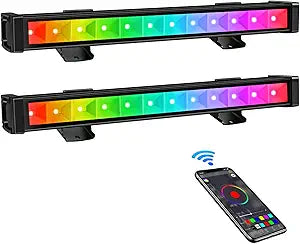 LED Stage Wash Lights Bar - 45W RGBW Smart Control for Events