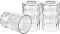 Hammered Glass Light Shade 3-Pack Cylinder 6in Height - Clear Water