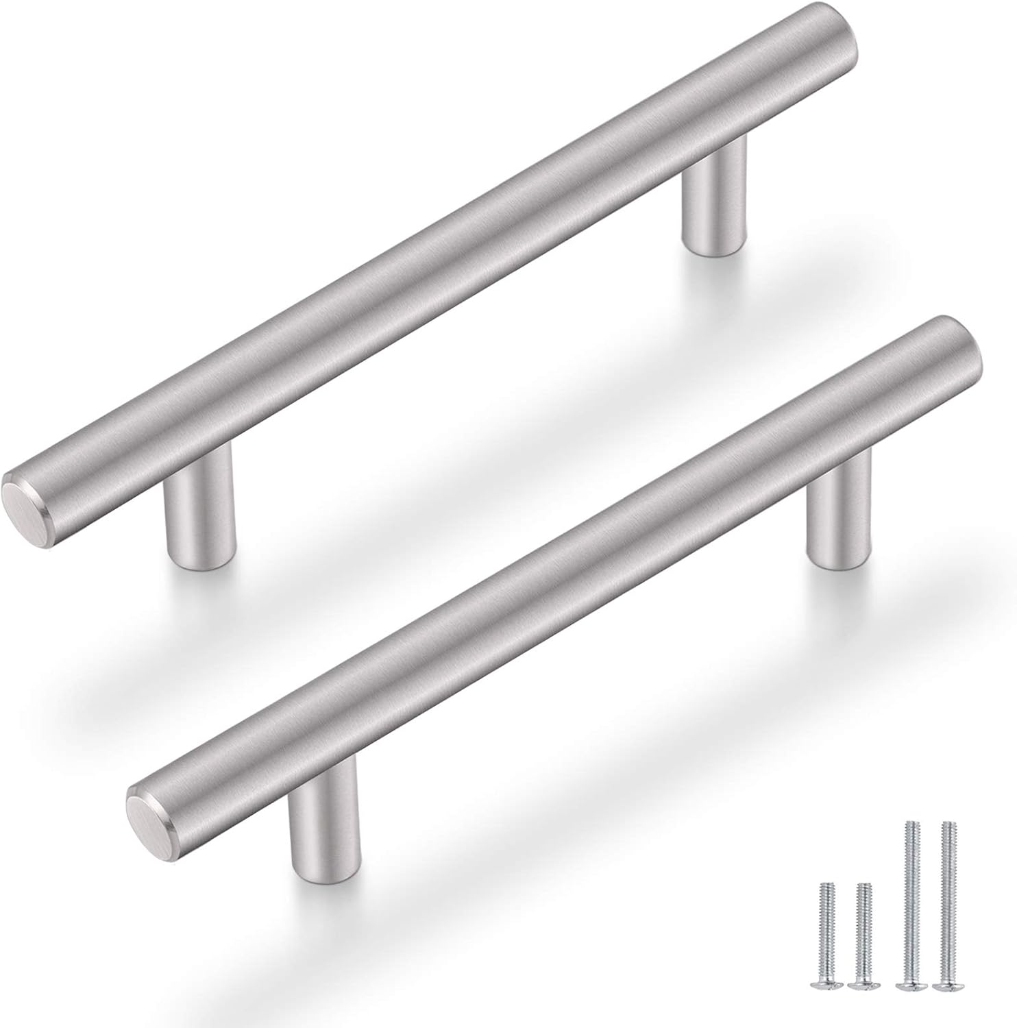 Probrico 50 Pack 5in Hole Center Brushed Nickel Cabinet Handles