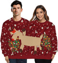 Two Person Ugly Christmas Sweater 3D Printed Sweatshirt for Couples