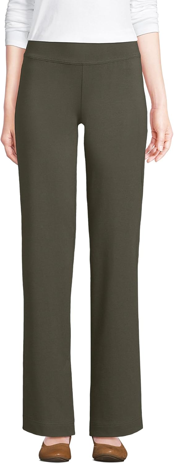 Lands' End Starfish Mid Rise Straight Leg Pants for Comfort