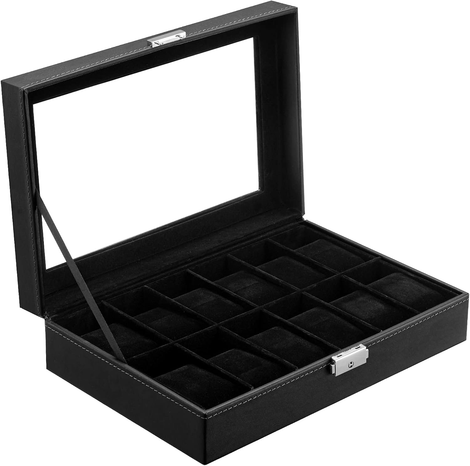 Stylish 12-Slot Watch Box Organizer by Oyydecor