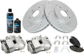 Front Performance Brake Pad & Rotor Kit with Calipers - Ceramic Stop