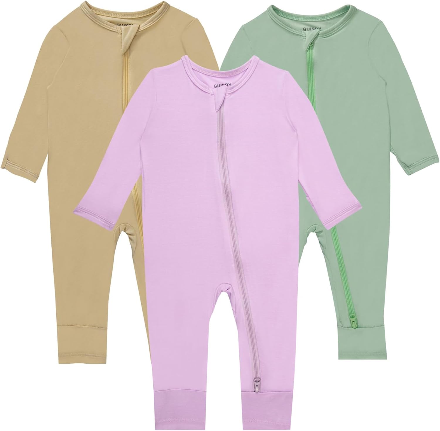 GUISBY Baby Pajamas with Mitten Cuffs - Soft and Stylish Sleepers