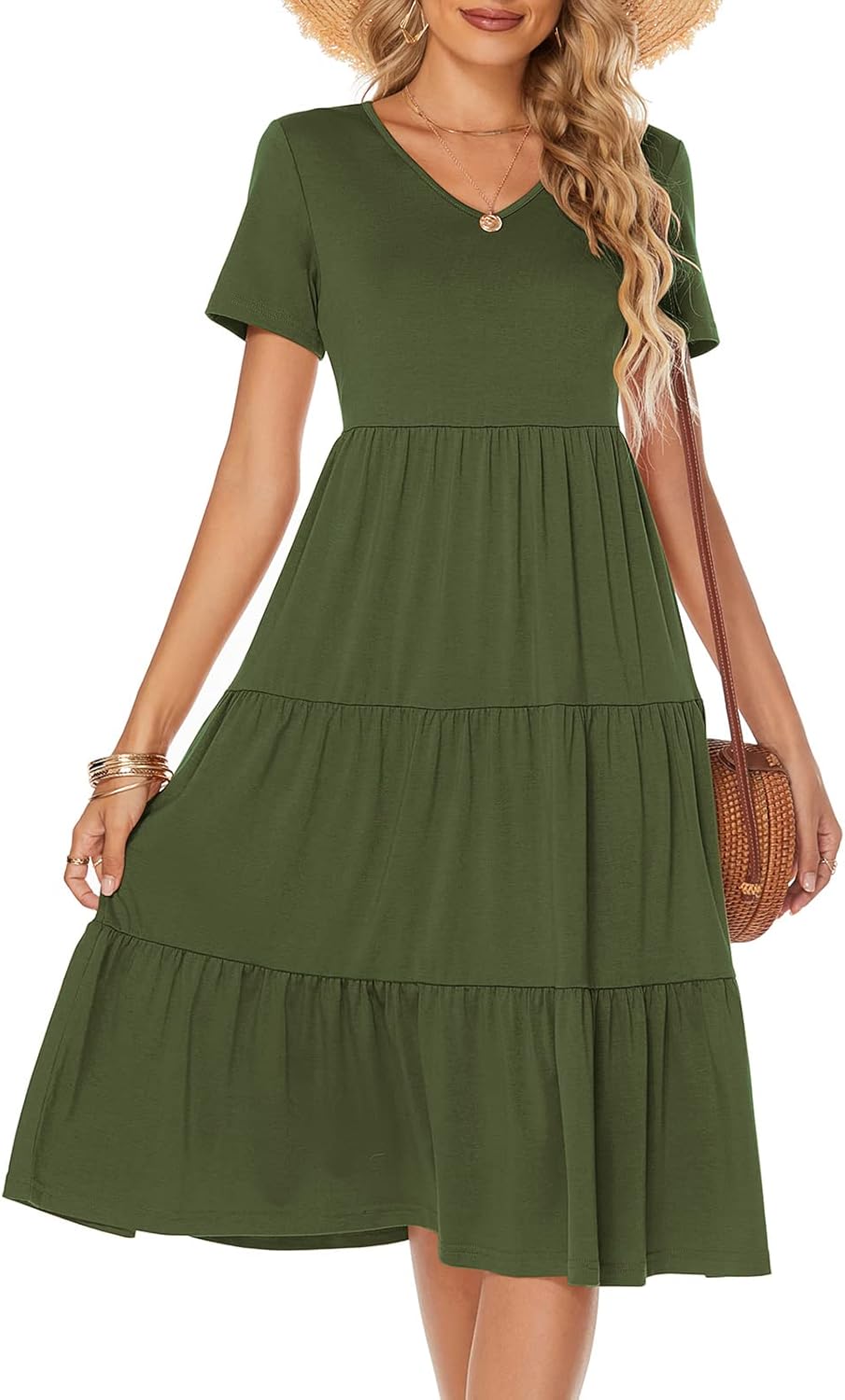 Berydress Women's Casual Summer Tiered Midi Dress for Every Occasion