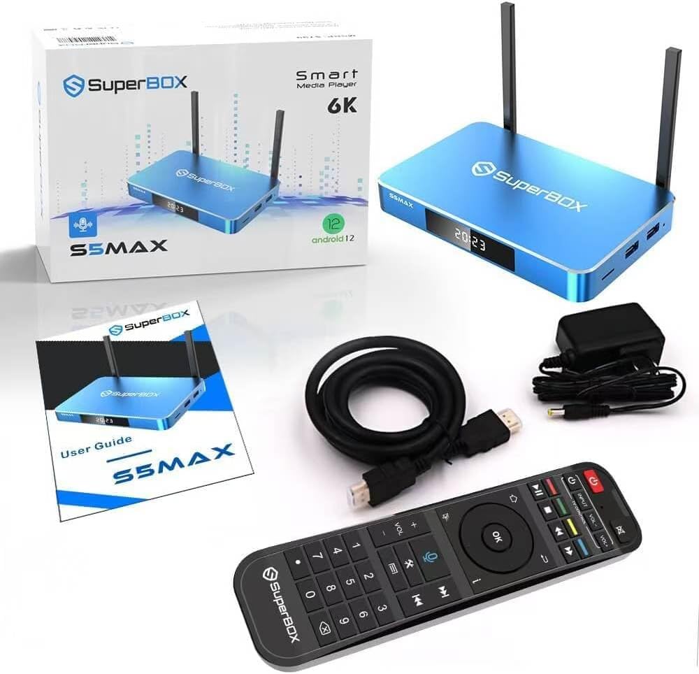Super-TV-Box S5-Max WiFi 6 Router with Voice Remote Control