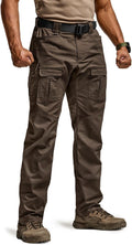 CQR Men's Flex Ripstop Tactical Pants for Men - Lightweight EDC Pants