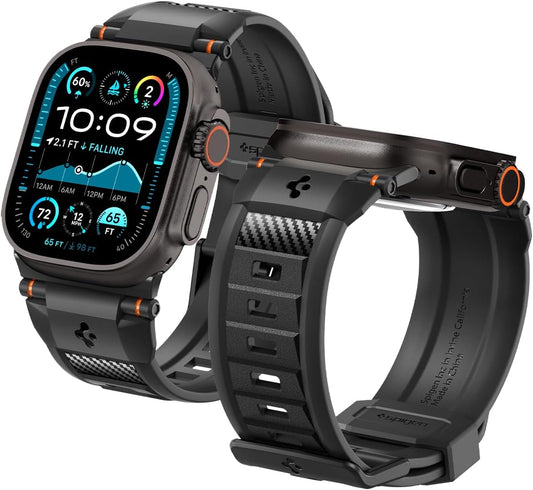 Spigen Ultra Band: Durable TPU for Apple Watch | Matte Black
