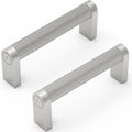 10 Pack Brushed Satin Nickel Cabinet Pulls knurled 3 in Centers