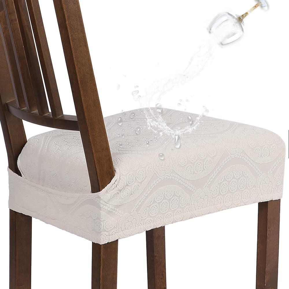 SearchI Water Repellent Dining Chair Seat Covers Set of 6 for Style