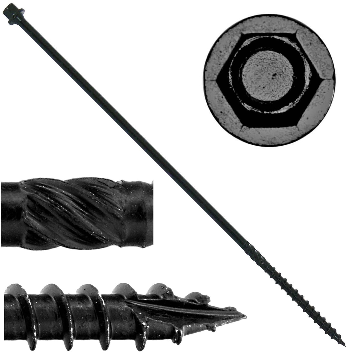 Heavy Duty Black Timber Screws for Landscaping Projects