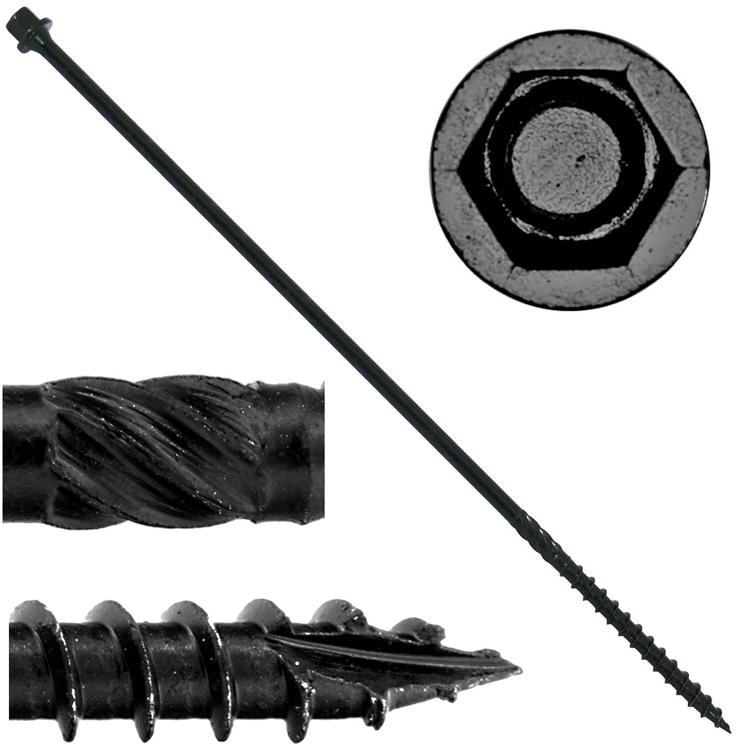Heavy Duty Black Timber Screws for Landscaping Projects