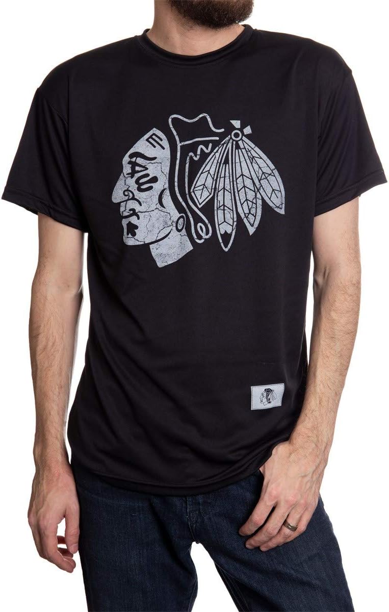 NHL Mens Loose Fit Performance Rashguard Short Sleeve Shirt