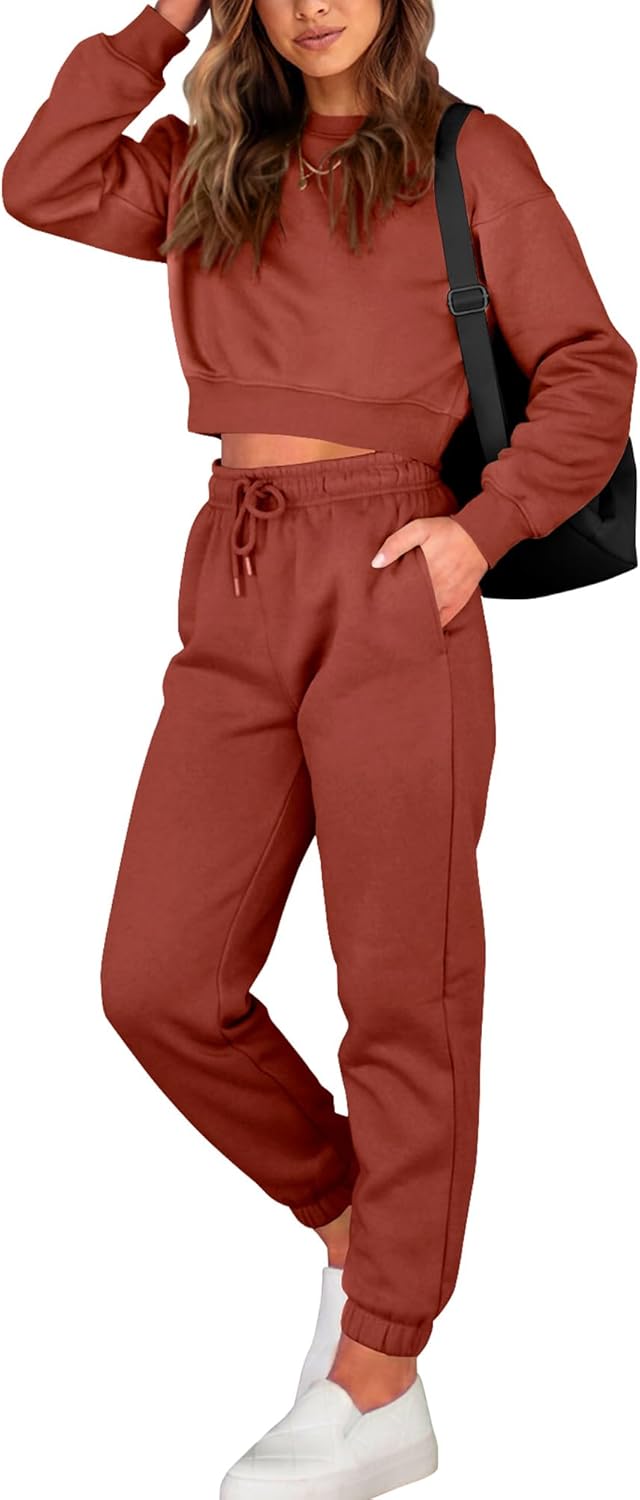 BTFBM Women 2 Piece Outfits Casual Sweatsuits with Pockets
