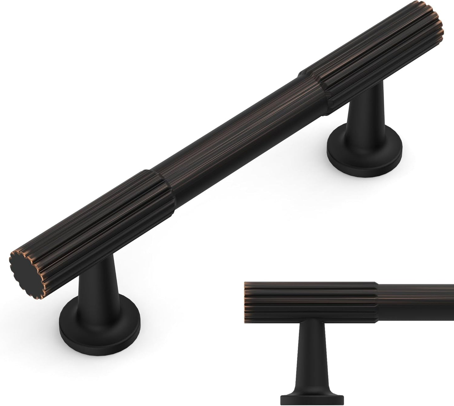 10 Pack Oil Rubbed Bronze Cabinet Pulls for Kitchen Cabinets