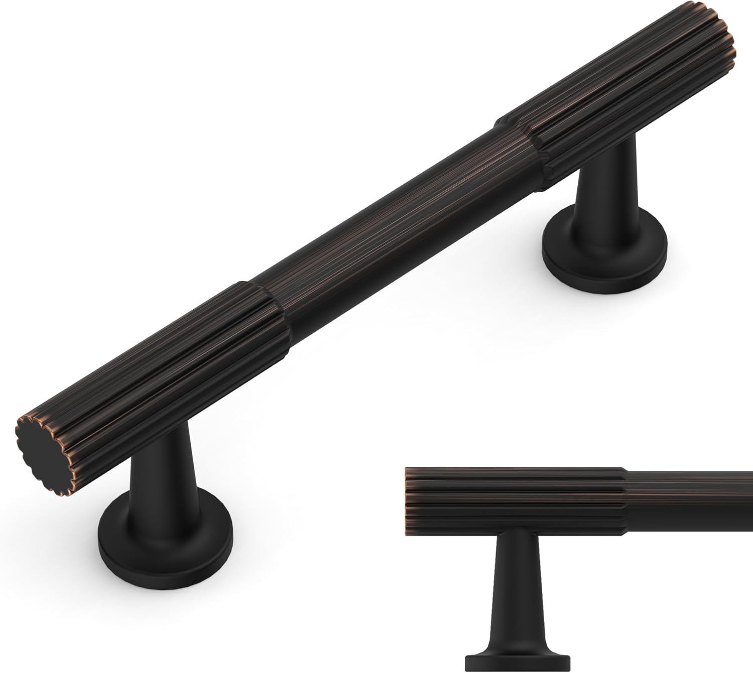 10 Pack Oil Rubbed Bronze Cabinet Pulls for Kitchen Cabinets