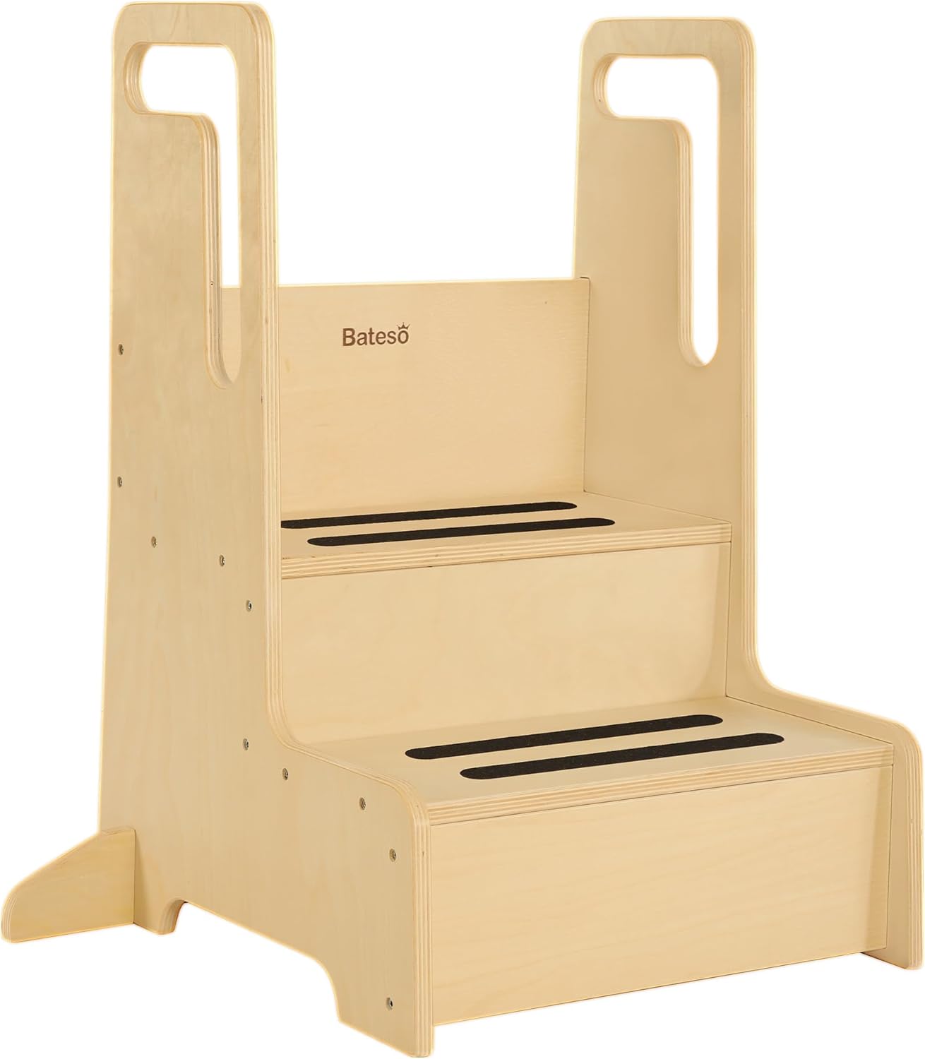 Step Stool for Kids - Large Wooden Kid Step Stool with Handles