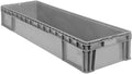 Plastic Straight Wall Storage Tote 48in x 15in x 7.5in - Stackable