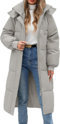 Long Puffer Coat Women - Warm Hooded Full-Length Parka